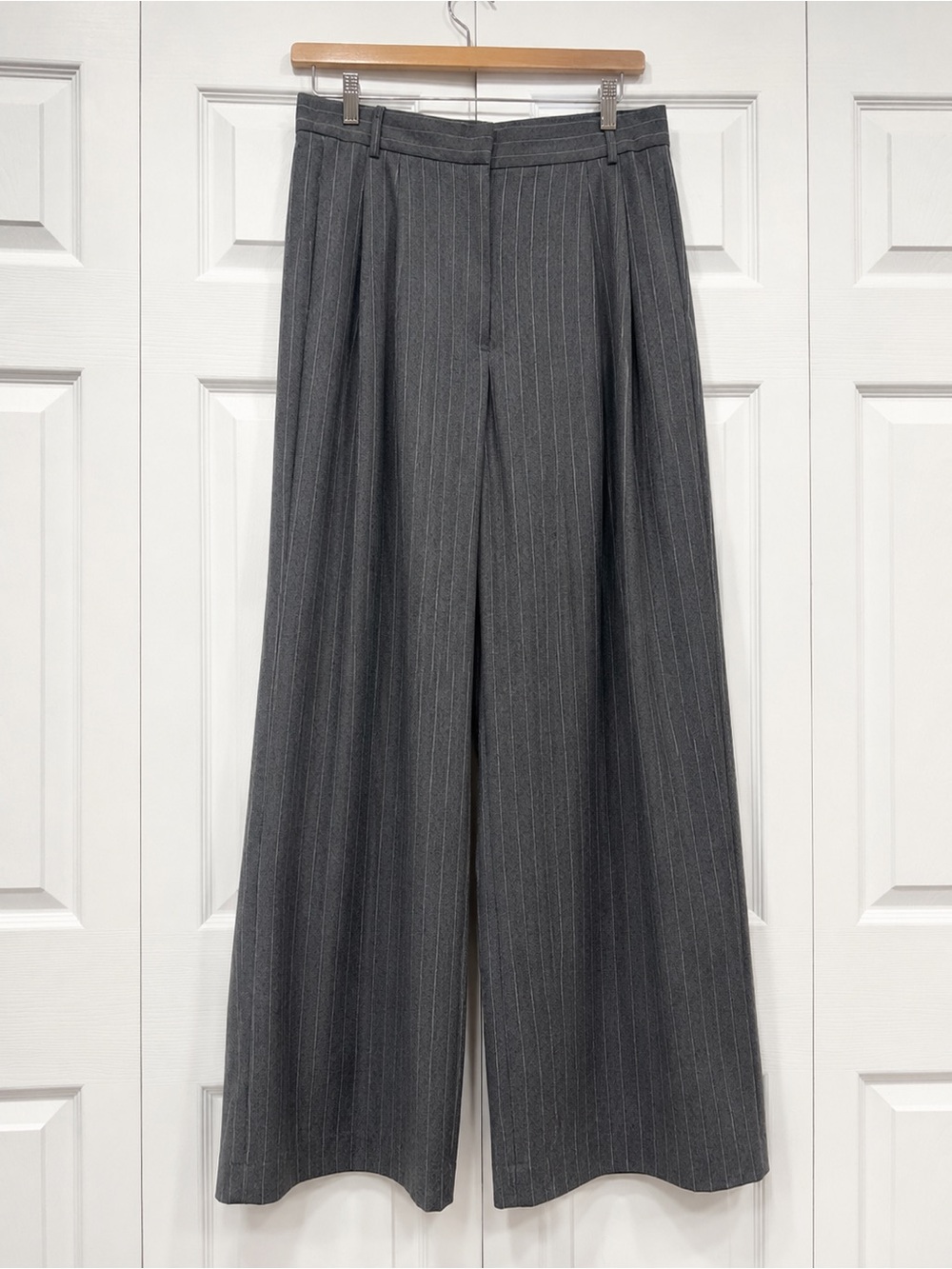 Worthington Gray Wide Leg Pants High Waisted